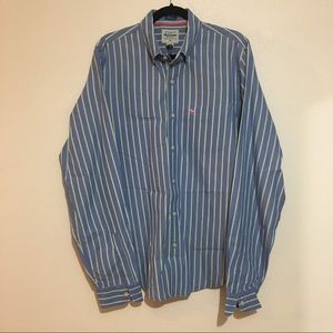 Abercrombie & Fitch Muscle Dress Shirt Striped XL